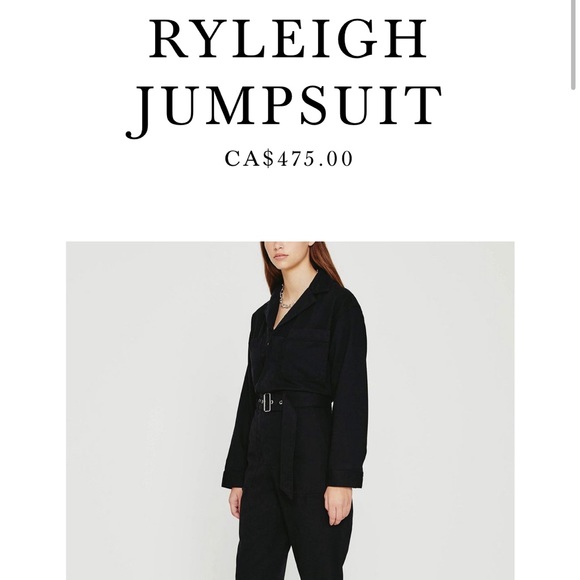 AG Jeans Ryleigh Jumpsuit in Super Black - Picture 2 of 9